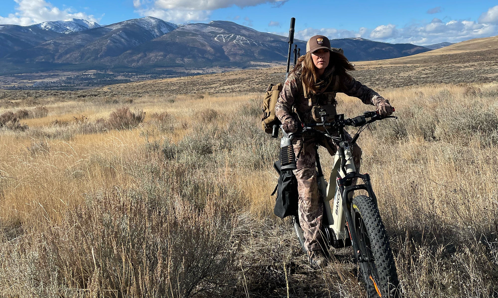 Jana Waller hunting on a Bakcou Mule eBike