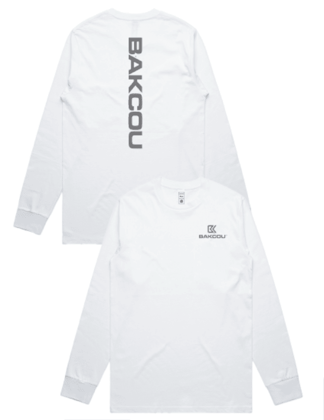 Bakcou Racerback Long Sleeve Tee - White - Bakcou