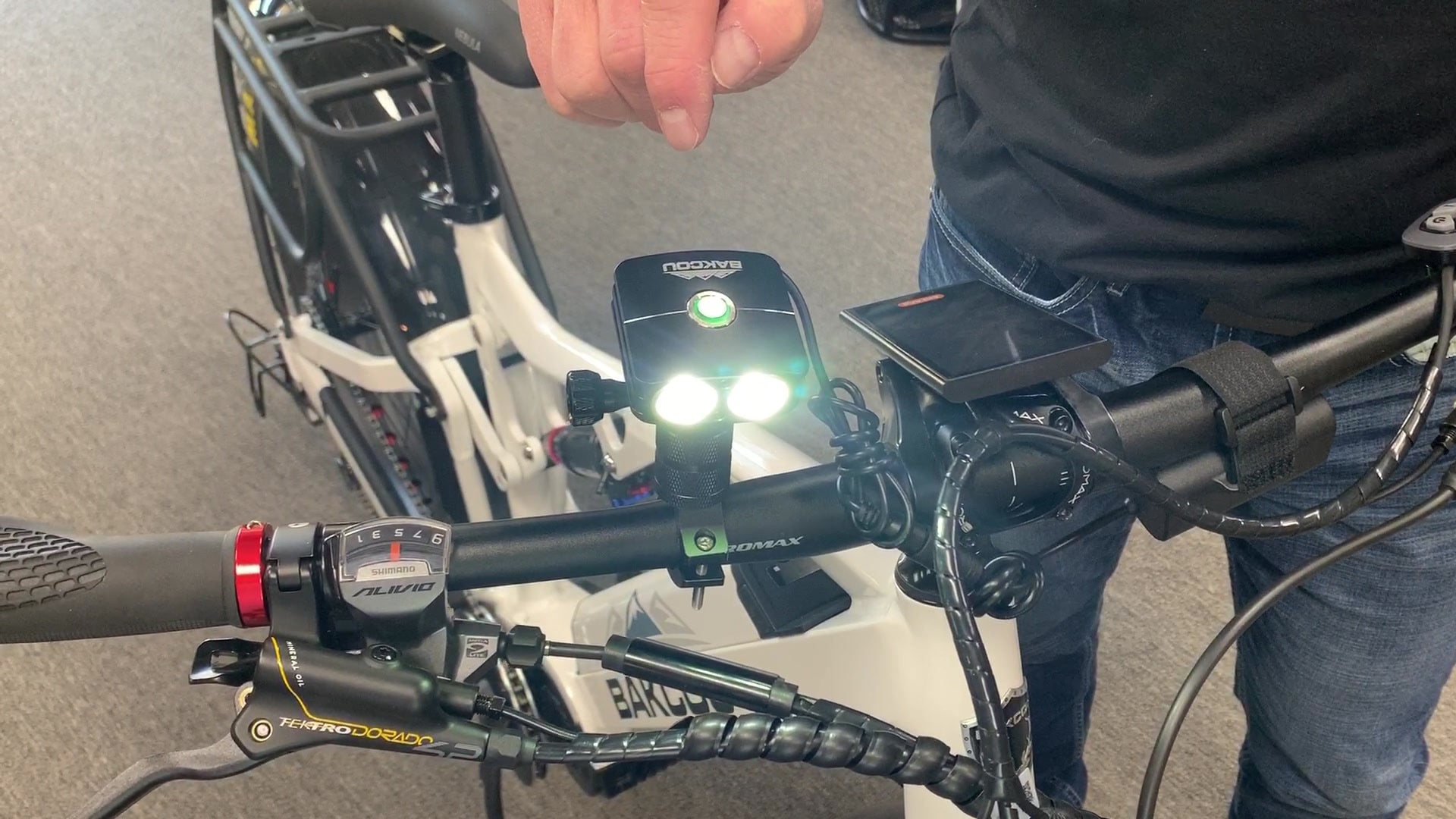 2200 Lumen GoPro Mount Electric Bike Headlight - Bakcou