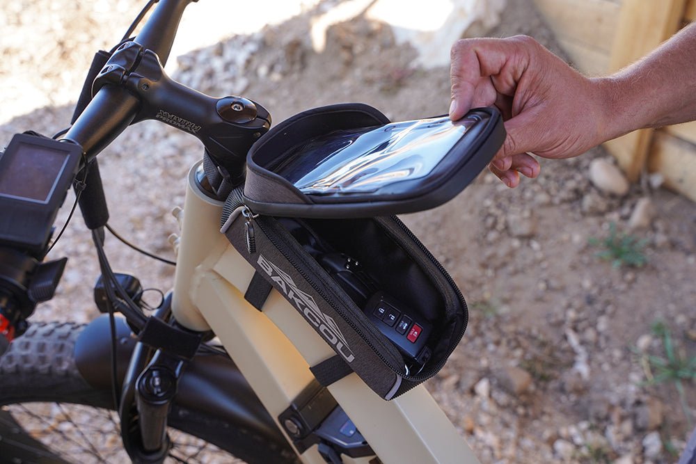 thumbnail image 2 of Evaduo Waterproof Bike Frame Bag – Large Capacity – Fits Phones Up To 6.5" – Touchscreen Compatible – Black 2 of 4